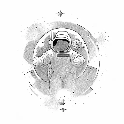 Astronaut Falling In Space