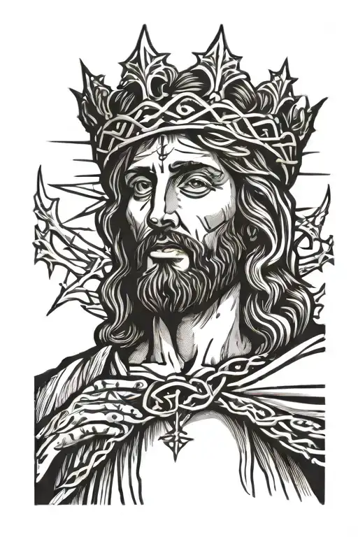Jesus With Crown Of Thorns