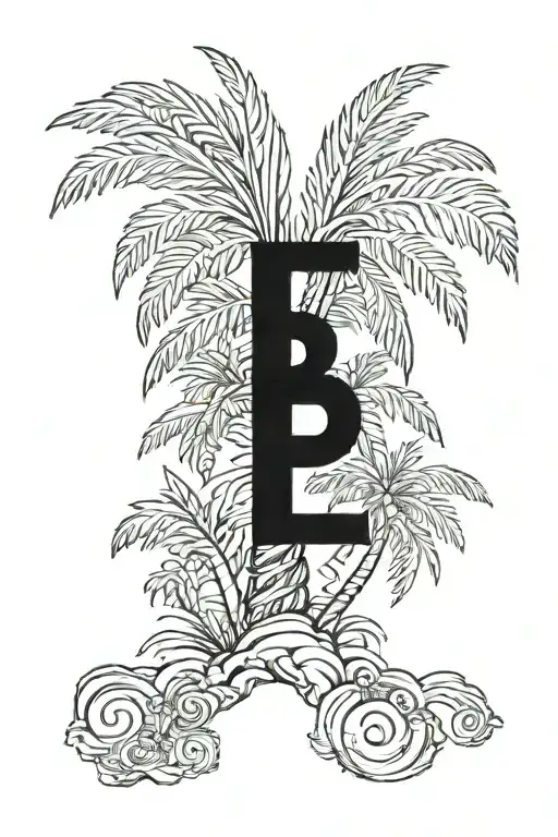 Palm Tree With Letters Pantla