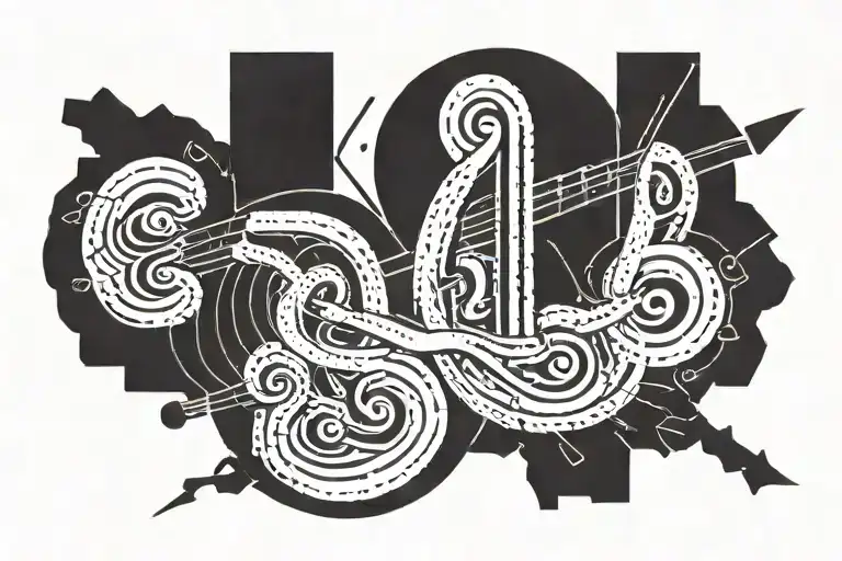 The Logo Of Am By Arctic Monkeys In Combination With A Music Note