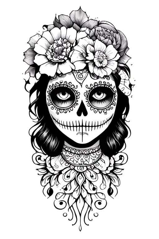 Day Of The Dead Girl Face