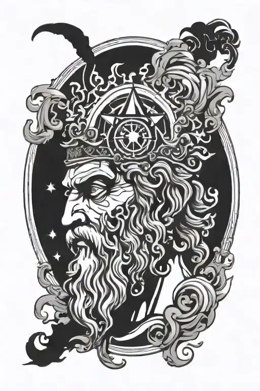 Zeus With Third Eye Symbol