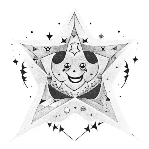 Star With A Smile Inside It