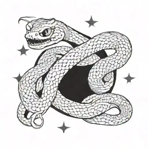 Snake Around The Moon