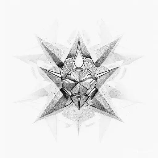 3D Star With A Smile In The Interior Of The Star