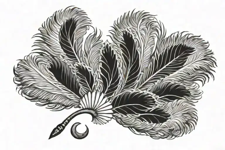 Ostrich Feather Fan
