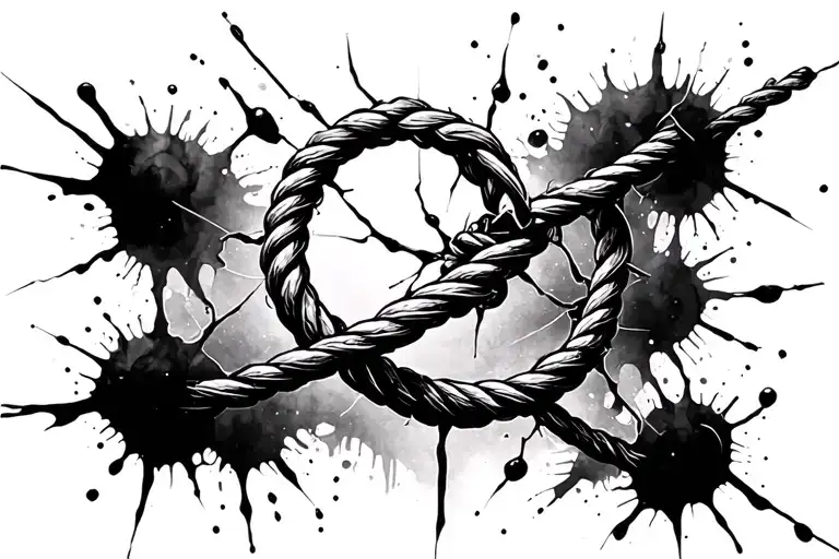 Broken Noose Ink Splatter