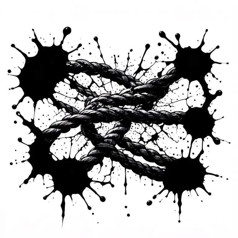 Broken Noose Ink Splatter Morphing