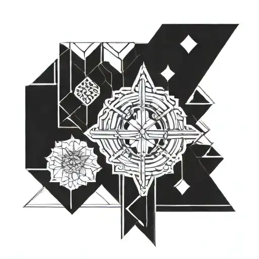 Incorporate Traditional Nigerian Benin Queen Mother Symbols Into A Geometric Blackwork Design