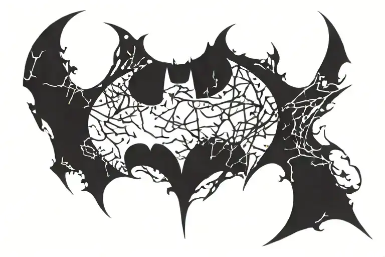 Batman Logo Made Of Bat Swarm