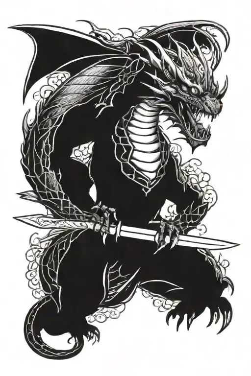 Dragon With Sword