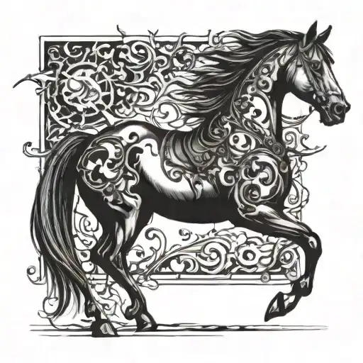 Gothic Horse Galloping