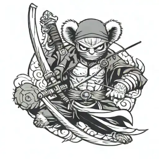 Zoro One Piece In Koala Holding Katana