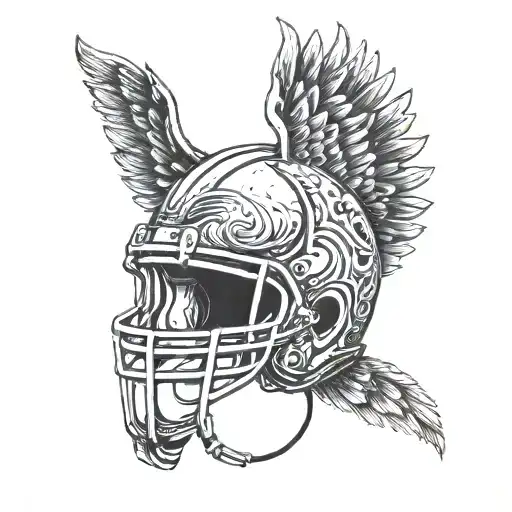 A Football Helmet With Wings Inspired By Greek Mythology