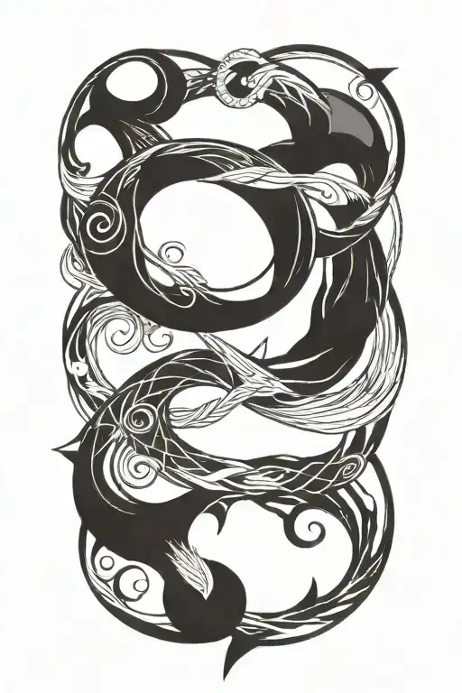 Infinity With Yin Yang And Arrow