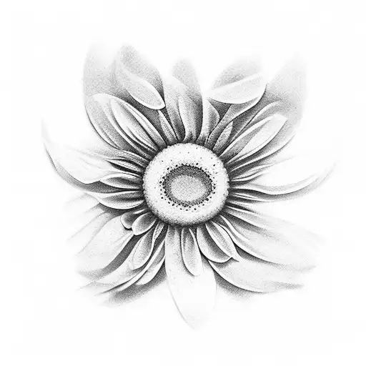 Daisy Coming Out Of A Stone