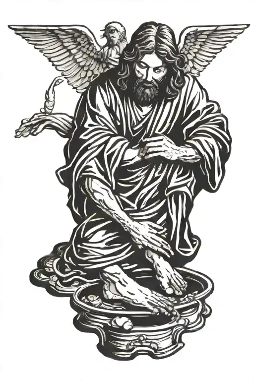 Jesus Washing Judas Feet