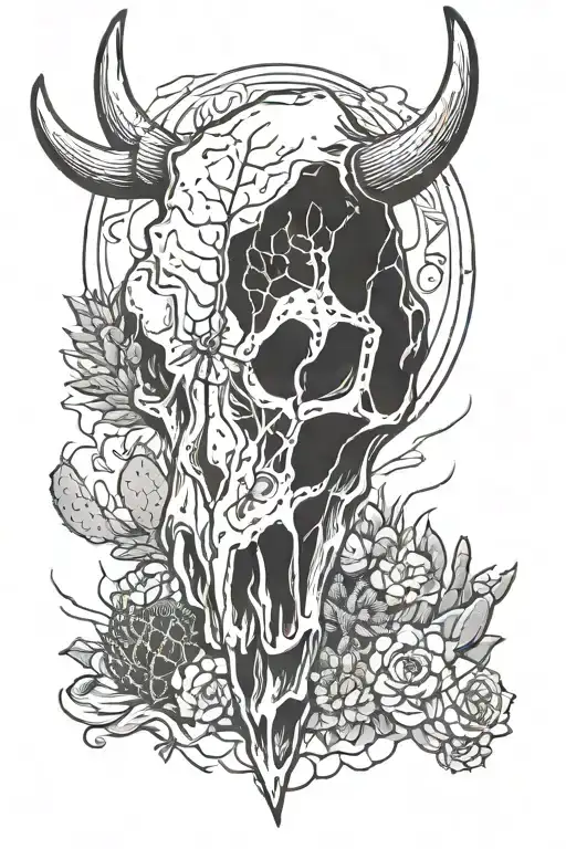 Cow Skull Lightning Cactus