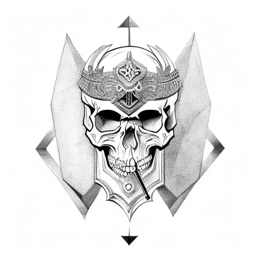 Skull With Odin Shield