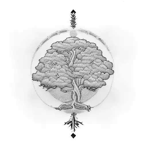 A Family Tree With Each Branch Representing A Different Member Of The Family