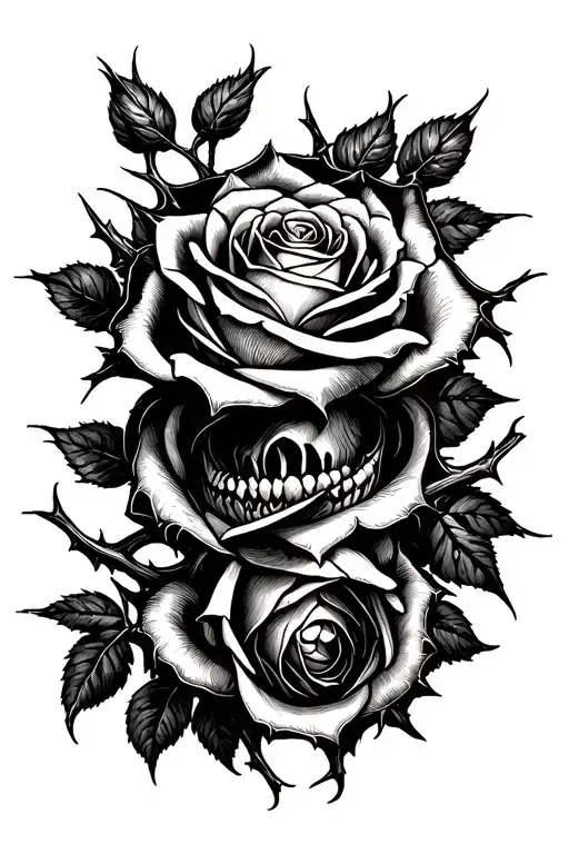 Facades And Rose Thorns Intertwined