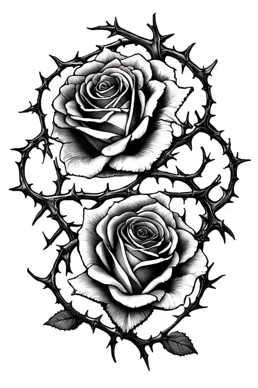 Comedy And Tragedy And Rose Thorns Intertwined