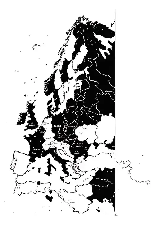 Countries Of Europe Male Sketch For
