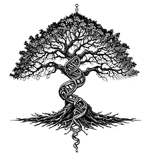 Dna Chain And Tree