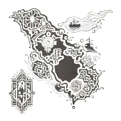 Map Of Puerto Rico With Taino Indian Influence Tattoo I Want