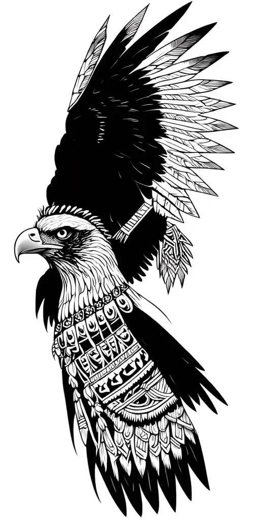 Eagle And Aztec Warrior