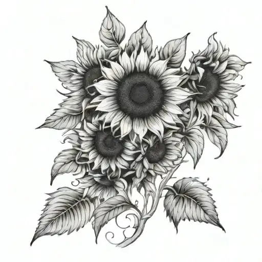 A Sunflower Garden With A Hidden Image Of A Mother And Child Among The Flowers