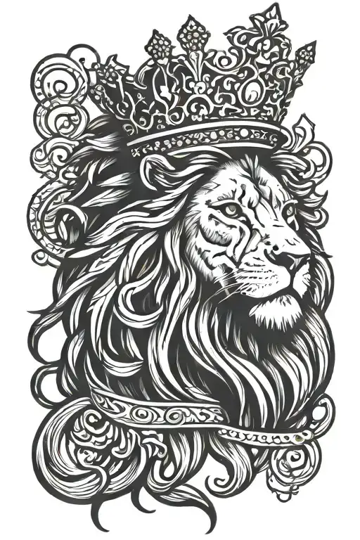 Lion Wearing A Crown