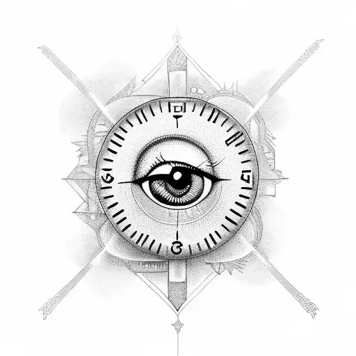 An Eye And A Dove And A Clock