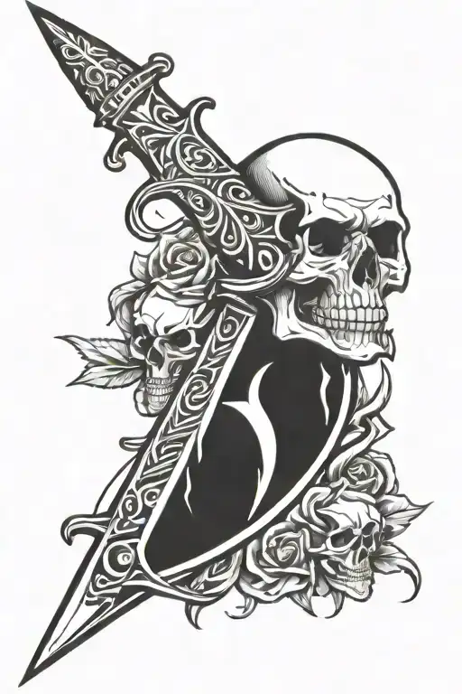 Dagger With Skull