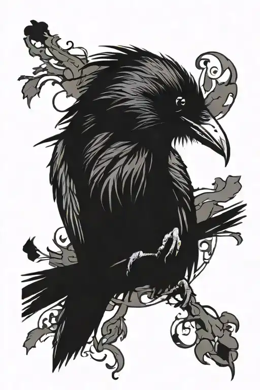 Raven Perched