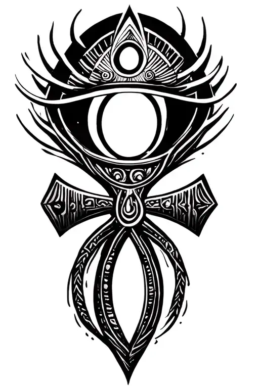 Divine Being Ankh Symbol With Eye