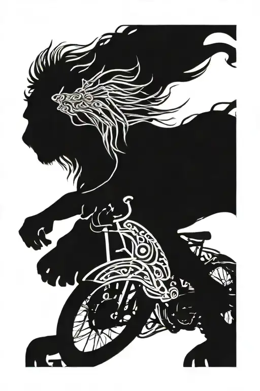 Lion Hard Bike Bergen In The Background In Black