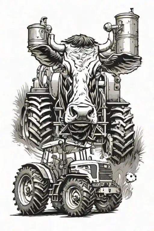 Combine A Tractor And A Dairy Cow In A Unique Design