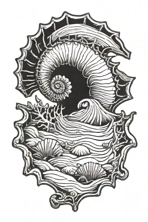 A Beach Inside A Murex Shell