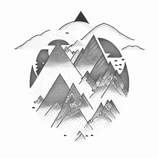 A Majestic Mountain Range With A Storm Brewing Overhead