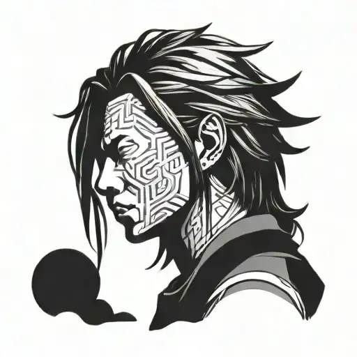 Uchiha Madara Face From Side Profile Realistic Portrait