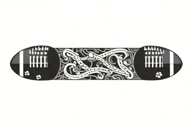 A Football Made Out Of Musical Notes And Dog Bones