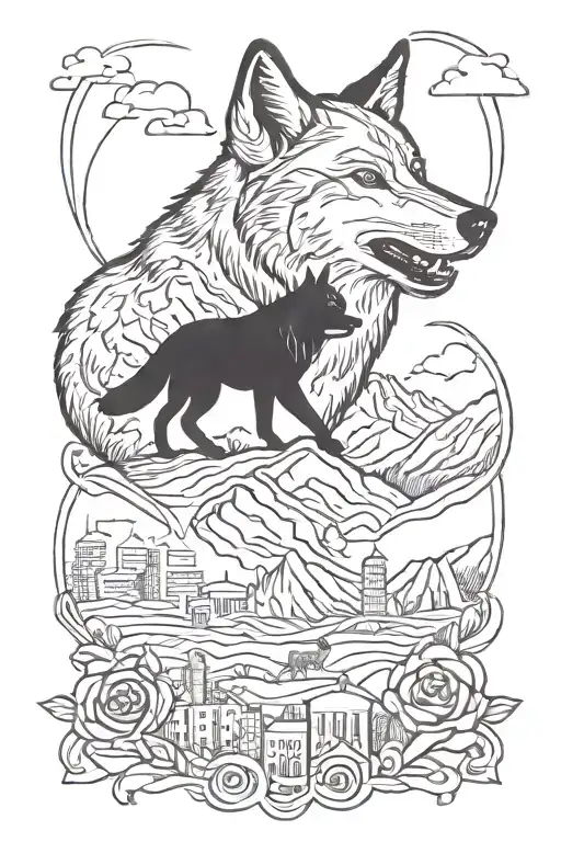 Wolf South Bronx Trains And City And Pueblo Colorado Mountains Rose