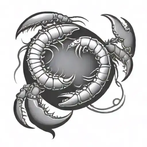 Ying Yang Symbol Of Two Lobsters