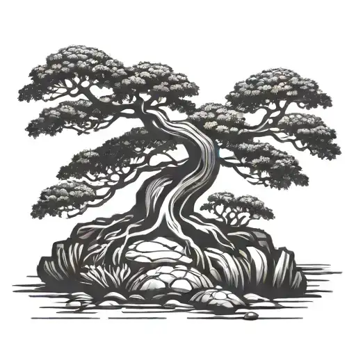 Bonsai Tree Silhouette