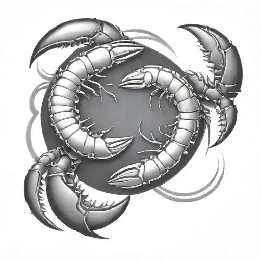 Ying Yang Symbol Of Two Lobsters