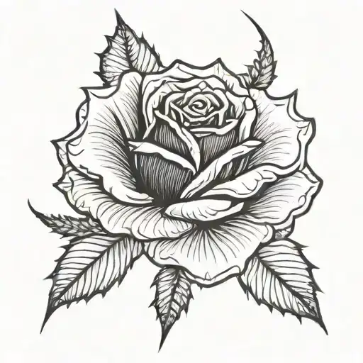 Rose With Thorns Wrapped