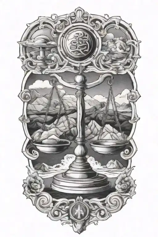 Libra Zodiac With Desert Background