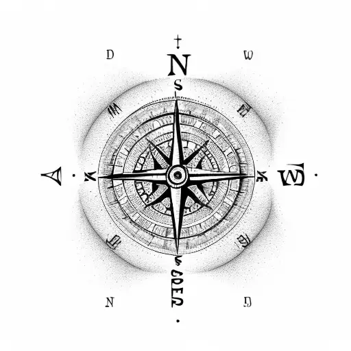 Nordic Compass With Tree