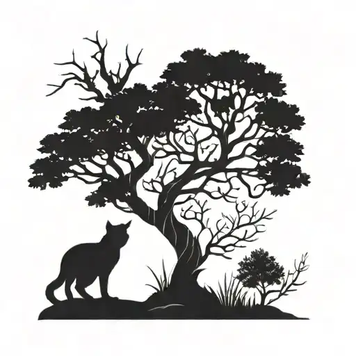 Cat And Tree